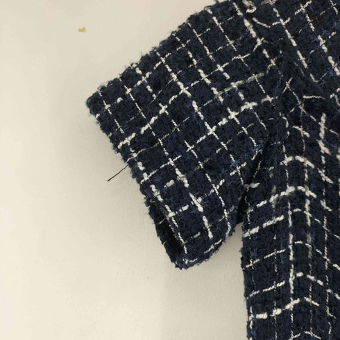 ザラ ZARA オフショルダーツイードドレスワンピース レディース import:M