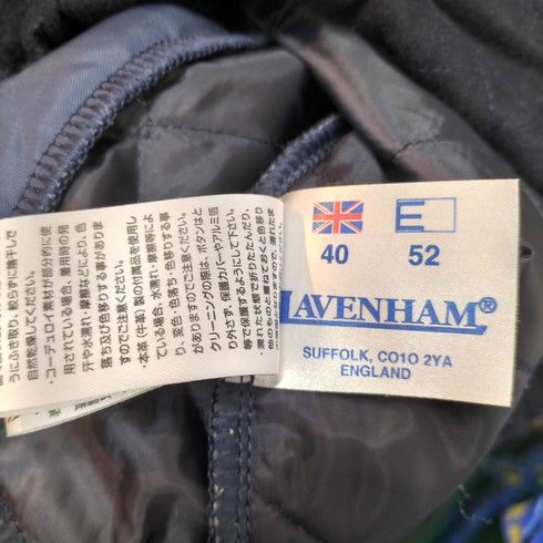 ラベンハム LAVENHAM ノーカラーキルティングジャケット メンズ 40