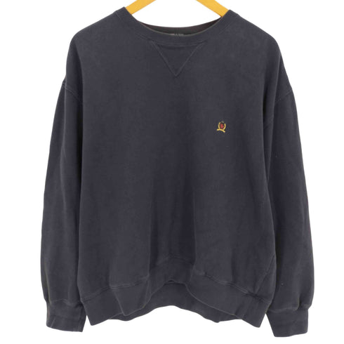 トミーヒルフィガー TOMMY HILFIGER 刺繍 前V クルーネックスウェット メンズ JPN:L