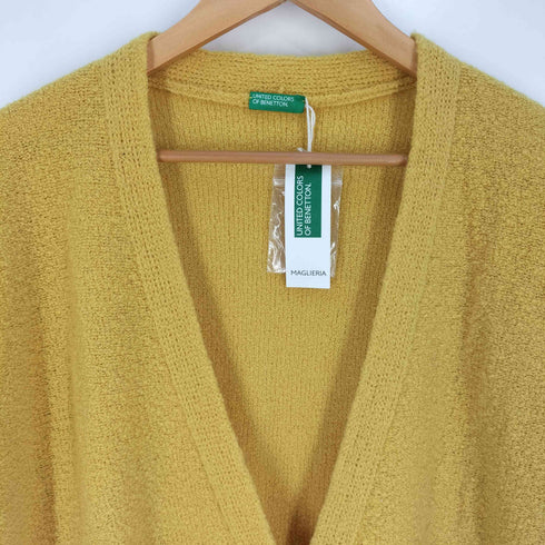ユナイテッドカラーズオブベネトン UNITED COLORS OF BENETTON パイル地 スナップボタン ニットカーディガン レディース import:L