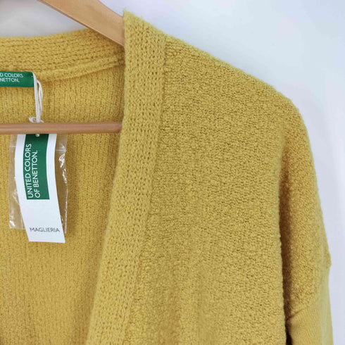 ユナイテッドカラーズオブベネトン UNITED COLORS OF BENETTON パイル地 スナップボタン ニットカーディガン レディース import:L