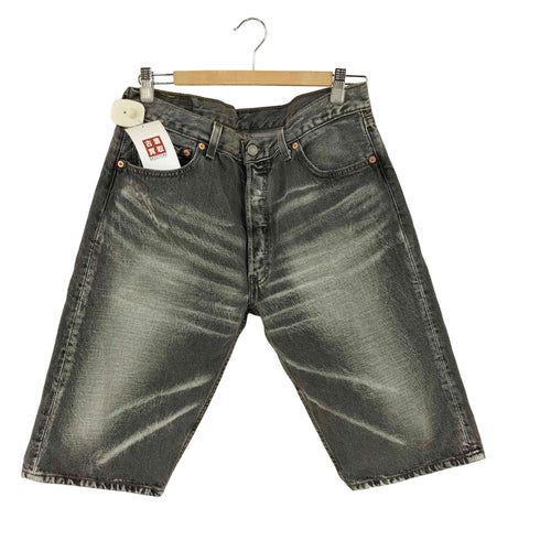 リーバイス Levis 501 00S USA製 ボタン裏553 先染め ブラックデニムハーフパンツ メンズ 34×34
