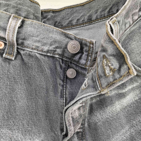 リーバイス Levis 501 00S USA製 ボタン裏553 先染め ブラックデニムハーフパンツ メンズ 34×34