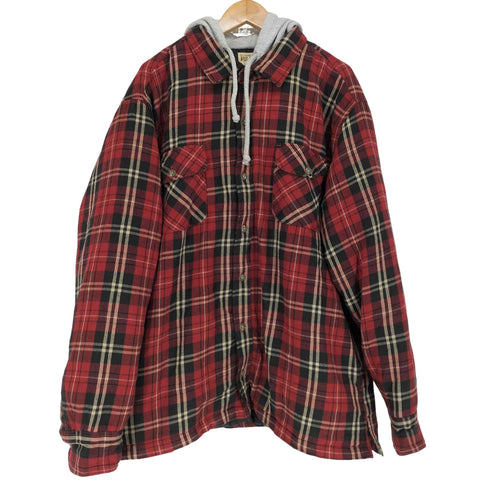 レッドヘッド RED HEAD パキスタン製 ジップアップ ブロックチェック フランネルシャツ メンズ XL