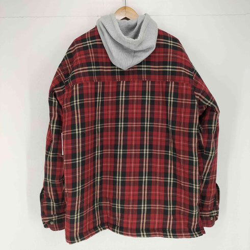 レッドヘッド RED HEAD パキスタン製 ジップアップ ブロックチェック フランネルシャツ メンズ XL
