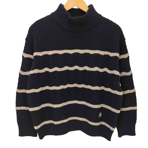 アクアスキュータム AQUASCUTUM アイレットボーダーニット レディース F