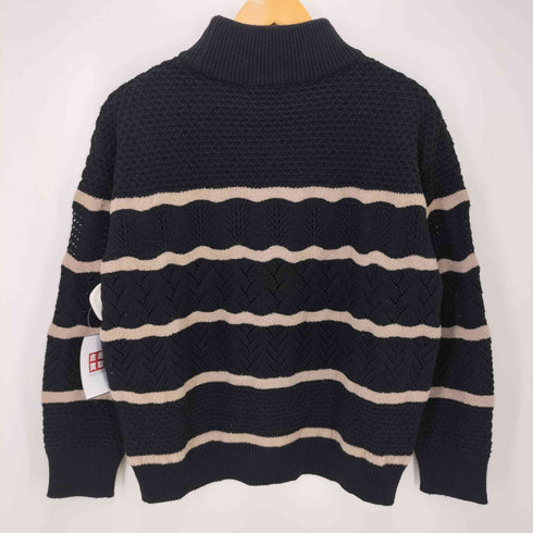 アクアスキュータム AQUASCUTUM アイレットボーダーニット レディース F