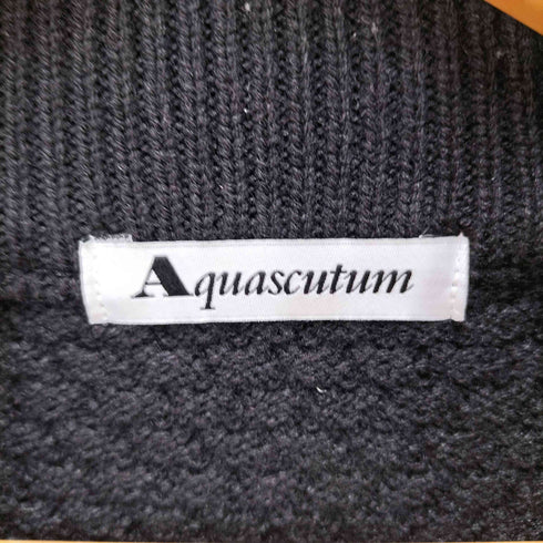 アクアスキュータム AQUASCUTUM アイレットボーダーニット レディース F
