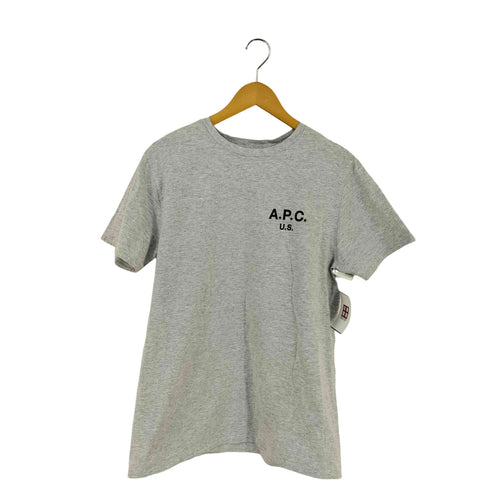アーペーセー A.P.C. ワンポイント ロゴプリント クルーネックTシャツ 霜降り メンズ JPN:L