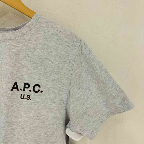 アーペーセー A.P.C. ワンポイント ロゴプリント クルーネックTシャツ 霜降り メンズ JPN:L