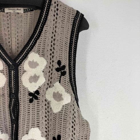 サマンサモスモス samansa Mos2 23ss さがら刺繍ニットベスト レディース FREE