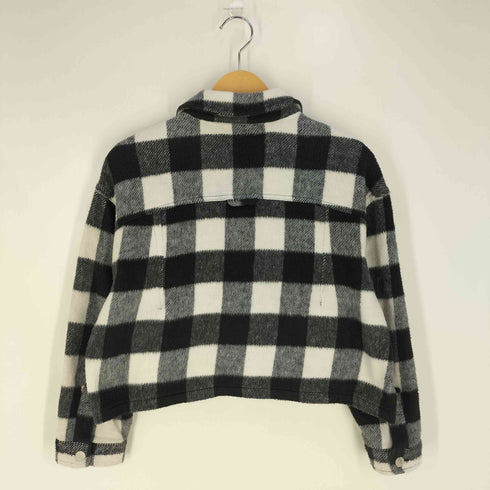 ザラ ZARA Cropped Check Overshirt クロップド オーバーシャツ レディース import:M
