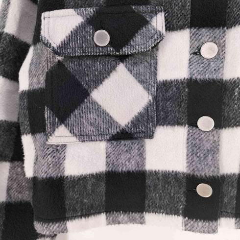 ザラ ZARA Cropped Check Overshirt クロップド オーバーシャツ レディース import:M