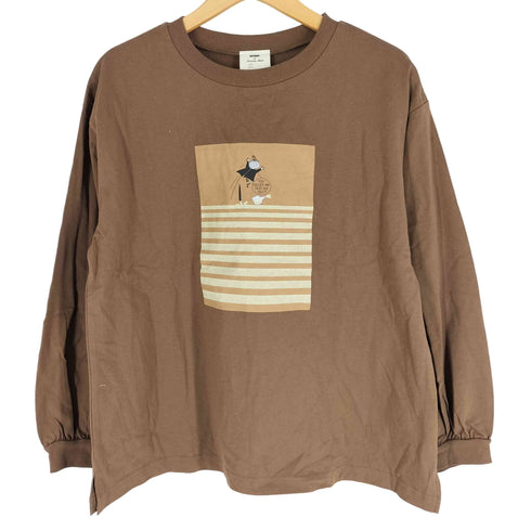サマンサモスモス samansa Mos2 プリント長袖Tシャツ レディース FREE