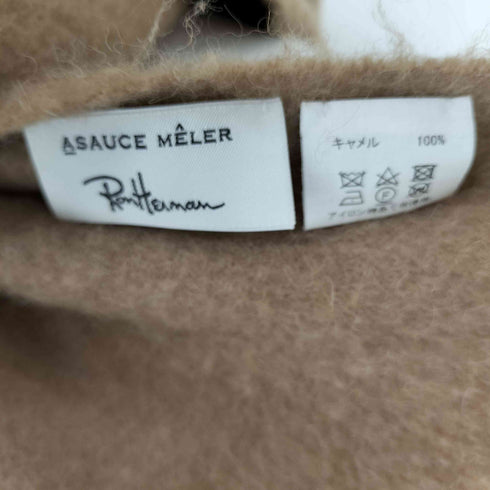 アソースメレ asauce meler キャメル フリンジ マフラー レディース