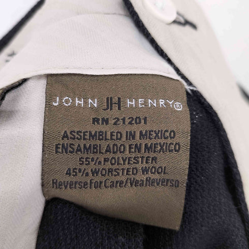 ジョンヘンリー JOHN HENRY 2タック ワイドテーパードスラックスパンツ メンズ 36×34