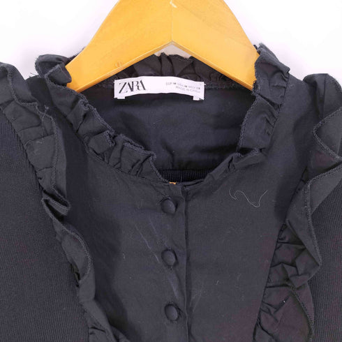 ザラ ZARA Combination Knit Sweater フリルニットブラウス レディース import:M