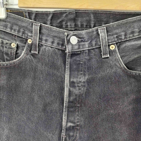 リーバイス Levis USA製 90s 97年製 ボタン裏522 501 ボタンフライ先染めブラックデニム メンズ W34L32