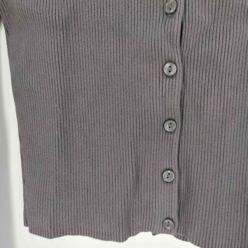 ザラ ZARA Cropped Ribbed Cardigan クロップド リブニットカーディガン レディース import:M