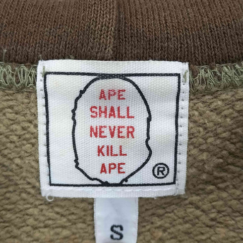 アベイシングエイプ A BATHING APE 90-00S 初期タグ BAPE STA刺繍 ダブルジップアップ パーカー メンズ S