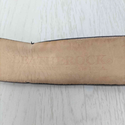 LEATHEROCK USA製 本革 ストーン装飾スタッズレザーベルト メンズ