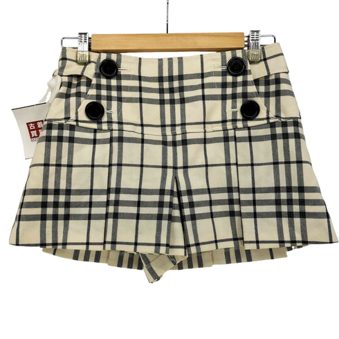 バーバリーブルーレーベル BURBERRY BLUE LABEL チェック ミニ キュロットショートパンツ レディース EUR:38