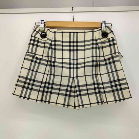 バーバリーブルーレーベル BURBERRY BLUE LABEL チェック ミニ キュロットショートパンツ レディース EUR:38