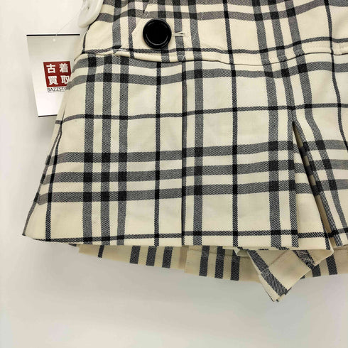 バーバリーブルーレーベル BURBERRY BLUE LABEL チェック ミニ キュロットショートパンツ レディース EUR:38