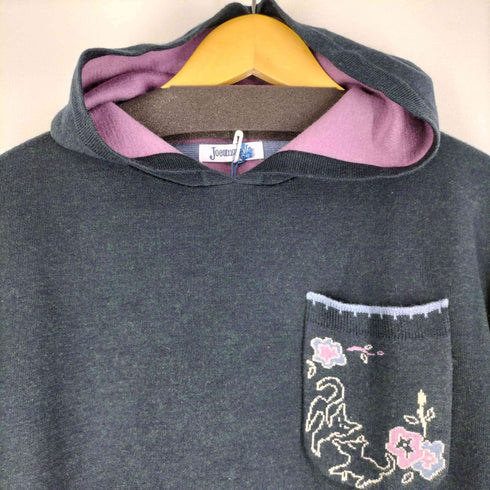 ホコモモラ Jocomomola 23aw Wフェイスニット フード付きプルオーバー レディース 40