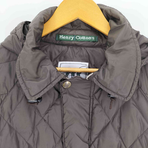ヘンリーコットンズ Henry Cottons PIUMA DOCA フーデッド キルティング ダウン コート メンズ 48