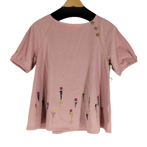 ホコモモラ Jocomomola 23ss Carta フラワーモチーフTシャツ レディース 40