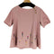 ホコモモラ Jocomomola 23ss Carta フラワーモチーフTシャツ レディース 40