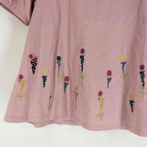 ホコモモラ Jocomomola 23ss Carta フラワーモチーフTシャツ レディース 40