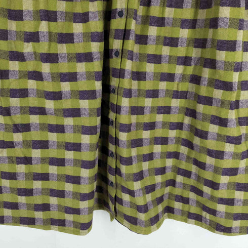 ホコモモラ Jocomomola 22aw 2WAY Alineado 起毛チェックワンピース レディース 40