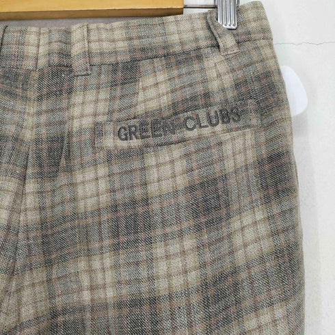 green clubs チェック柄 レーヨンリネン混2タックスラックスパンツ メンズ 82