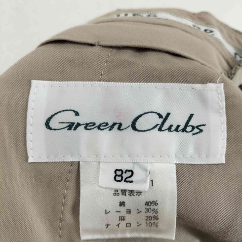 green clubs チェック柄 レーヨンリネン混2タックスラックスパンツ メンズ 82