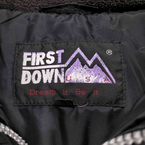 ファーストダウン FIRST DOWN ワンポイント刺繍 キルティングダウンジャケット メンズ