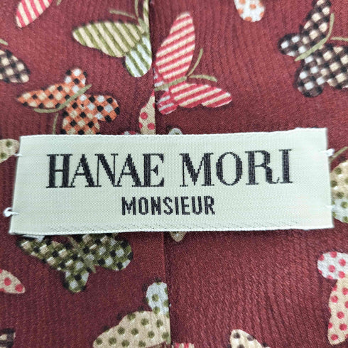 ハナエモリ HANAE MORI 蝶柄シルクネクタイ メンズ