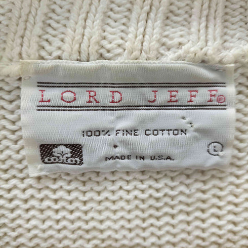 LOOD JEFF USA製 ボーダーコットンニット メンズ JPN:L