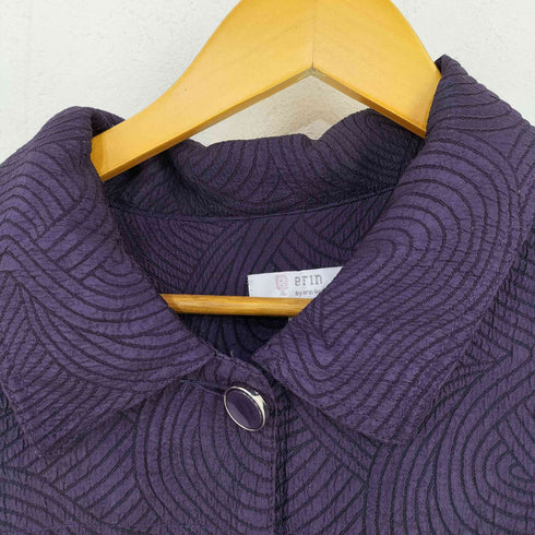 erin レーヨン混 シャツジャケット レディース 2X