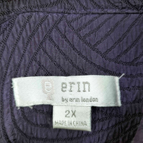 erin レーヨン混 シャツジャケット レディース 2X