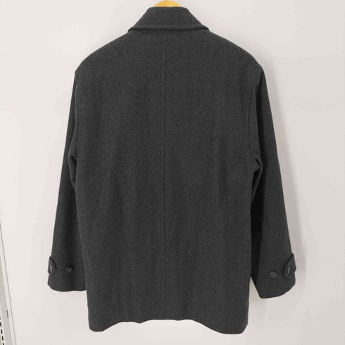 エディーバウアー Eddie Bauer レーヨン混ウール ステンカラー比翼ハーフコート メンズ import:S