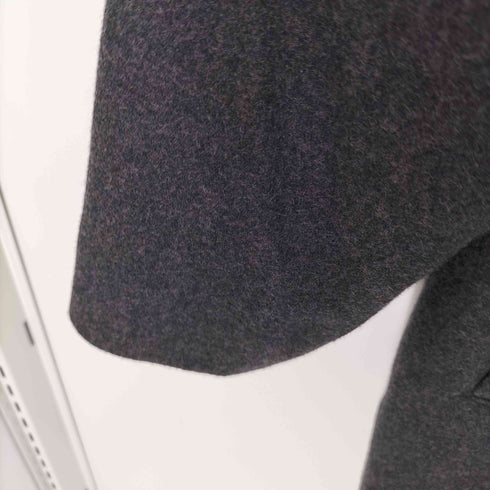 エディーバウアー Eddie Bauer レーヨン混ウール ステンカラー比翼ハーフコート メンズ import:S