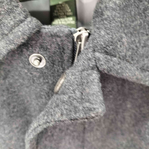 エディーバウアー Eddie Bauer レーヨン混ウール ステンカラー比翼ハーフコート メンズ import:S