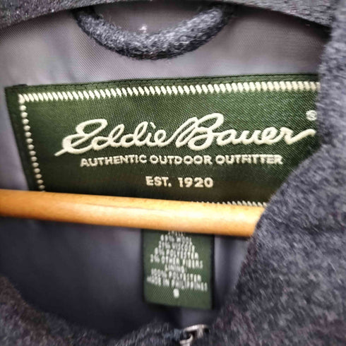 エディーバウアー Eddie Bauer レーヨン混ウール ステンカラー比翼ハーフコート メンズ import:S
