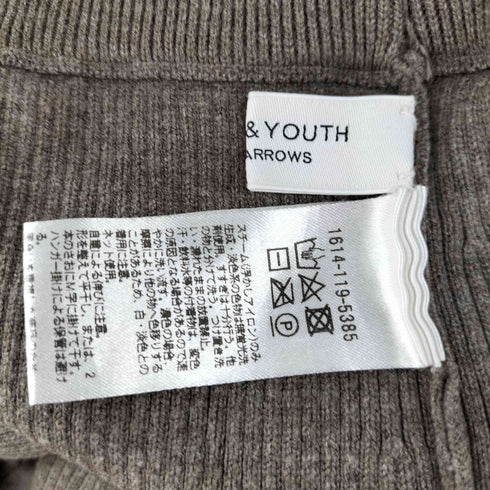 ビューティーアンドユースユナイテッドアローズ BEAUTY & YOUTH UNITED ARROWS リブニットストレートパンツ レディース FREE