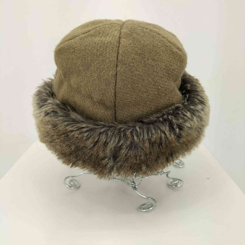 ハリスツイード Harris Tweed INFIELDER DESIGN ファー付きキャップ レディース