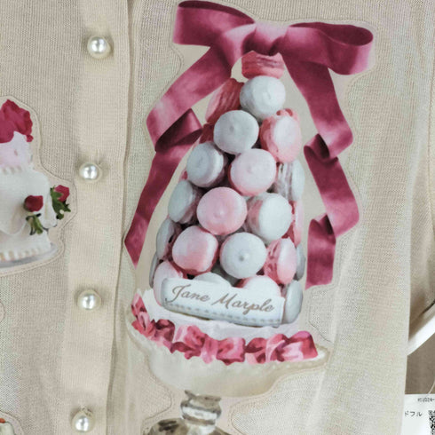 Jane Marple Sweets In The Palace マカロンタワーデコパージュカーディガン レディース M