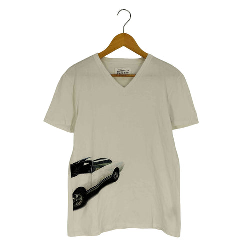メゾンマルタンマルジェラ Maison Martin Margiela 10 イタリア製 ここのえ期 車両プリント Vネック Tシャツ メンズ 46