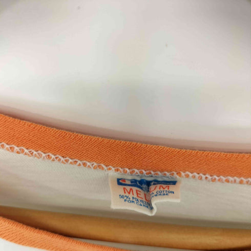 チャンピオン Champion 80S USA製 トリコタグ プリント リンガーTシャツ メンズ import:M